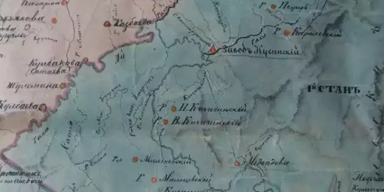 Карта Златоустовского уезда Уфимской губернии 1866 года -  Златоустовского уезда Уфимской губернии  (1).webp