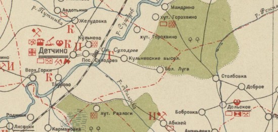 Схематическая экономическая карта Детчинского района Московской области 1931 года - screenshot_6486.jpg