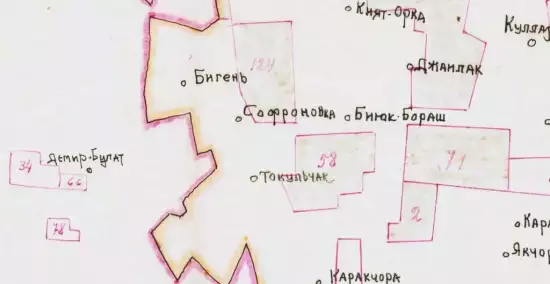 Карта-схема тракта участков в Северном Крыму 1926 го - -схема тракта участков в Северном Крыму 1926 го (1).webp