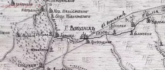Карта Волчанского уезда из описания 1788 года - screenshot_255.webp