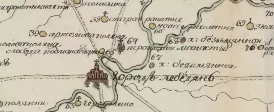 Топографическая карта Тамбовского наместничества Лебедянского уезда 1787 года - screenshot_681.webp