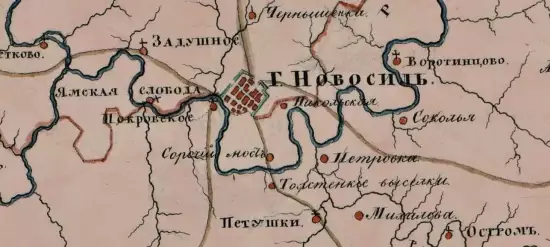 Карта Новосильского уезда Тульской губернии 1833 год - screenshot_117.webp