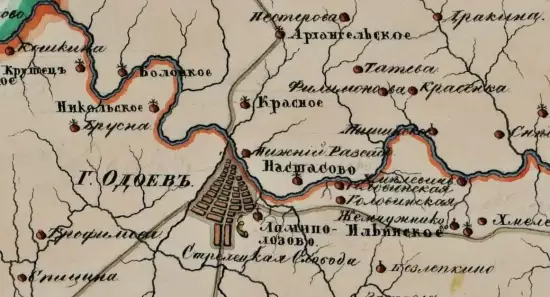 Карта Одоевского уезда Тульской губернии 1833 год - screenshot_133.webp