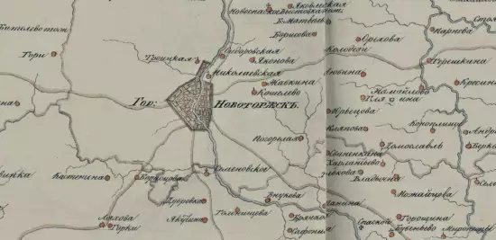 Карта Новоторжского уезда Тверской губернии 1825 года - screenshot_2218.webp