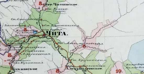 Карта Забайкальской области с показанием земель по ведомствам 1865 года - screenshot_2801.webp