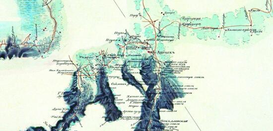 Карта следования войск действующего отряда за рекой Кубанью в 1834, 1835 и 1836 годах - screenshot_3893.jpg