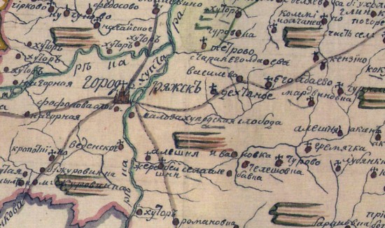 Карта Ряжского уезда Рязанского наместничества 1794 года - screenshot_5906.jpg