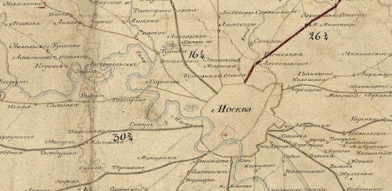 Генеральная карта Московской губернии с показанием дорог, почтовых, губернских, уездных, транспортных и пр. 1865 года - screenshot_6357.jpg