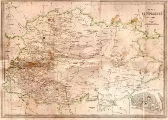 Карта Костромской губернии 1913 -  Костромской губернии (Копировать) (2).webp