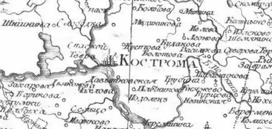 Карта Костромского наместничества 1792 -  Костромскаго наместничества 1792 (Копировать) (2).webp