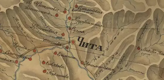 Карта Нерчинского округа 1869 год -  Нерчинского округа 1869 (Копировать).webp