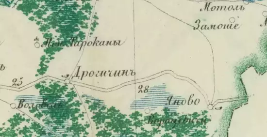 Карта Гродненской губернии 1870 года -  Гродненской губернии 20 верст (1).webp