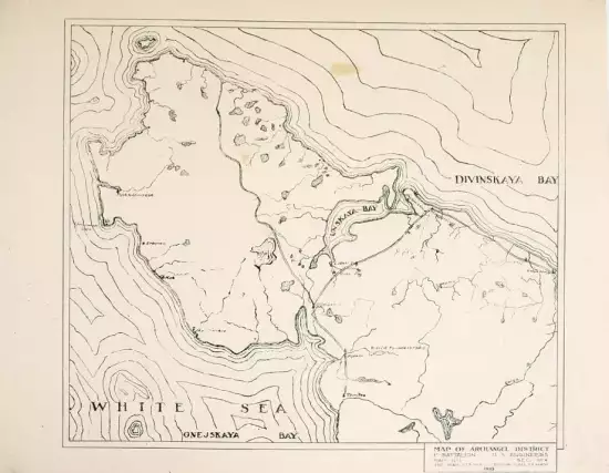 Карта Архангельской губернии 1918 года, 8 верст -  Архангельской губернии 1918 года, 8 верст (1).webp