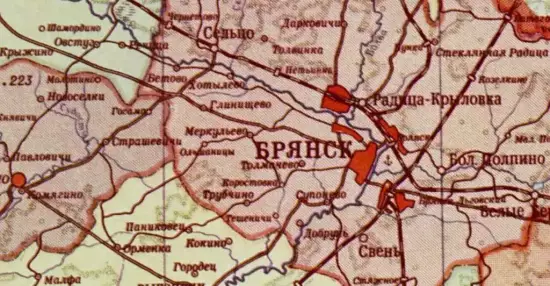 Административная карта Брянской области 1957 года -  карта Брянской области 1957 года (1).webp
