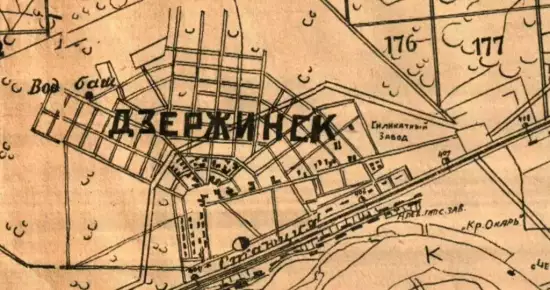 Карта Дзержинского района Нижегородского края 1932 год -  Дзержинского района Нижегородского края.webp