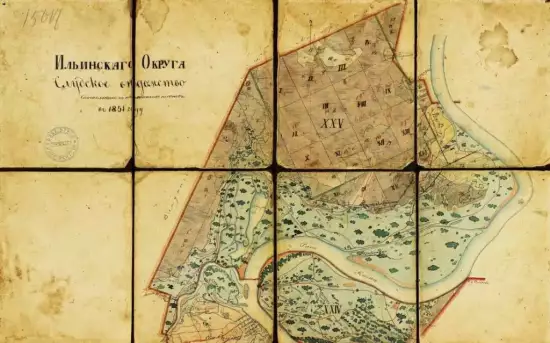 Карта Ильинского округа Слудское ведомство 1851 год -  Ильинского округа Слудское ведомство (1).webp