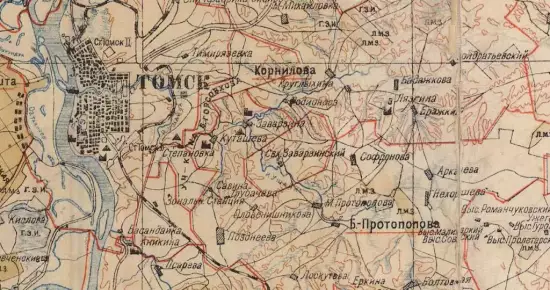 Карта Томского района Западно-Сибирского края 1934 года -  Томского района Западно-Сибирского края 1934 года.webp
