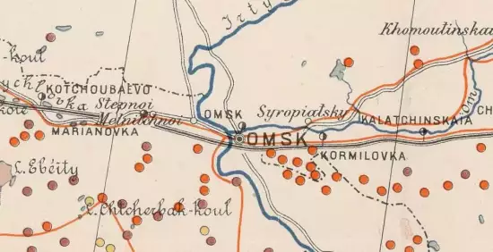 Карта части Западной Сибири в окрестностях Омска 1908 года - screenshot_3779.webp