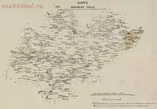 Карта Вяземского уезда с показанием мест жительства раскольников - screenshot_5062.webp