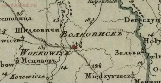 Генеральная карта Гродненской губернии и Белостокской области 1820 год - screenshot_5263.webp