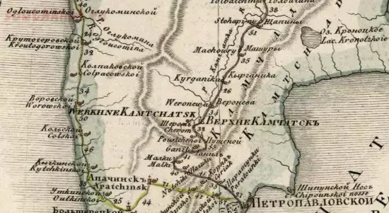 Генеральная карта Камчатского округа с Курильскими островами 1829 года - screenshot_5482.webp