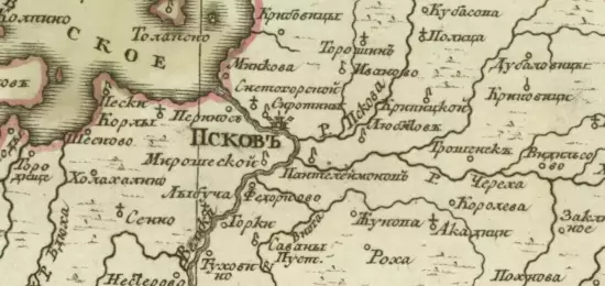 Генеральная карта Псковской губернии, разделенной на пять провинций 1773 года - screenshot_566.webp