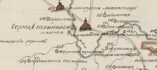 Топографическая карта Тамбовского наместничества Темниковскогоского уезда 1787 года - screenshot_673.webp