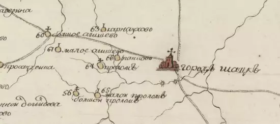 Топографическая карта Тамбовского наместничества Шацкого уезда 1787 года - screenshot_675.webp
