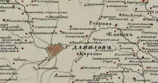 Карта Даниловского уезда Ярославской губернии 1798 года - screenshot_1374.webp