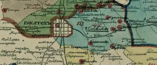 Карта Гжатского уезда Смоленской губернии 1782 года - screenshot_1529.webp