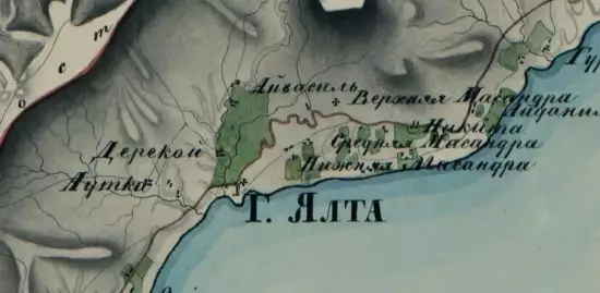 Карта Ялтинского уезда Таврической губернии 1838 года - screenshot_1540.webp