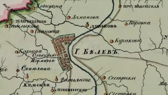 Карта Белевского уезда Тульской губернии 1833 год - screenshot_138.webp