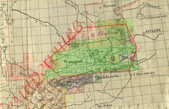Карта Семиреченской области 1890-х годов, 2 версты - .webp