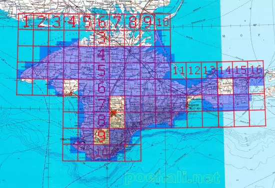 Подробная топографическая карта Полуострова Крым 1896-1897 гг. -  1 в 1933 копия.webp