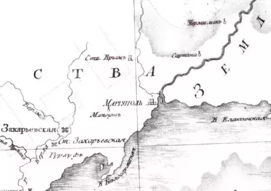 Карта Таврической области и Тамань 1783 года - 1783g_tavricheskaja_oblast_i_taman.webp
