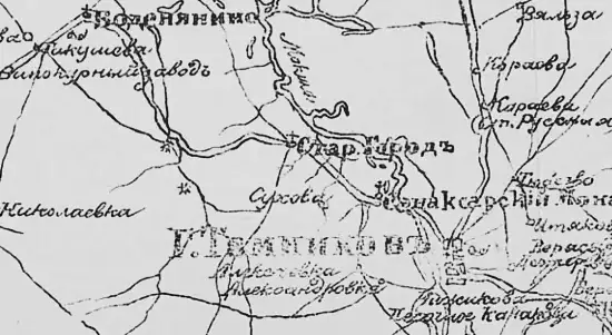 Карта Темниковского уезда Тамбовской губернии 1913 года - screenshot_683.webp