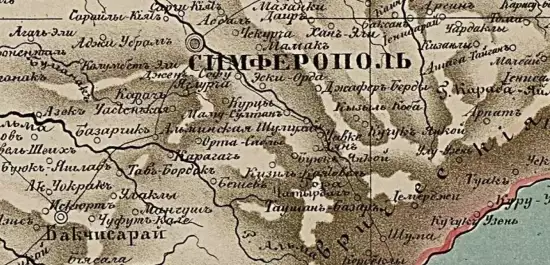 Карта полуострова Таврического Крыма 1854 год - screenshot_703.webp