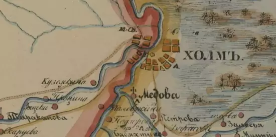 Карта Холмского уезда Псковской губернии 1838 года - screenshot_770.webp