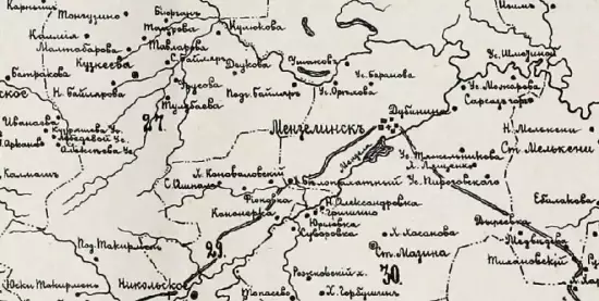 Географическая карта Мензелинского уезда Уфимской губернии - screenshot_912.webp