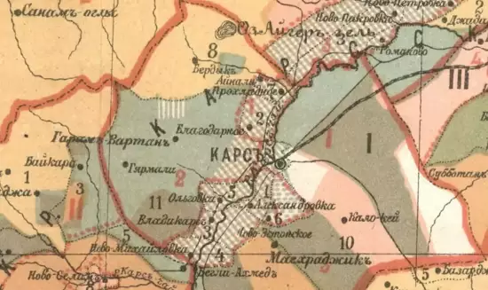 Этнографическая карта Карсской области с показанием границ округов, полицейских участков и сельских обществ 1886 года - screenshot_998.webp