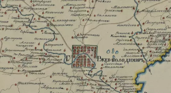Карта Ржев-Володимирского уезда Тверской губернии 1825 года - screenshot_2236.webp