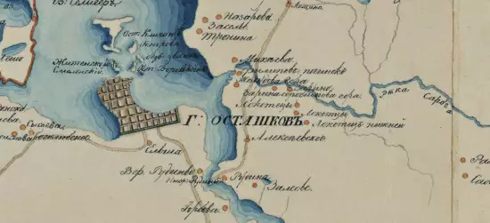 Карта Осташковского уезда Тверской губернии 1825 года - screenshot_2238.webp