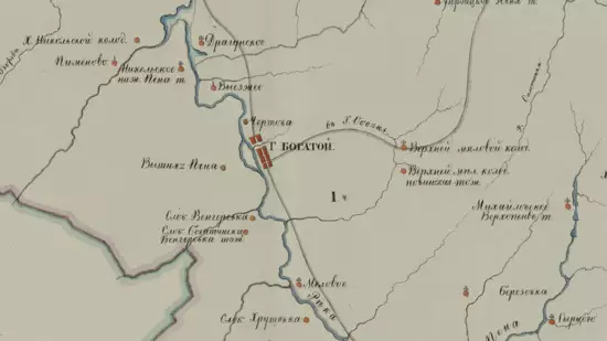 Карта Богатинского уезда Курской губернии 1785 года - screenshot_2763.webp