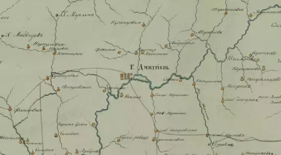 Карта Дмитриевского уезда Курской губернии 1785 года - screenshot_2765.webp
