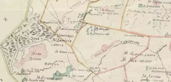 Карта Тургайского уезда Тургайской области 1908 год - screenshot_3074.webp